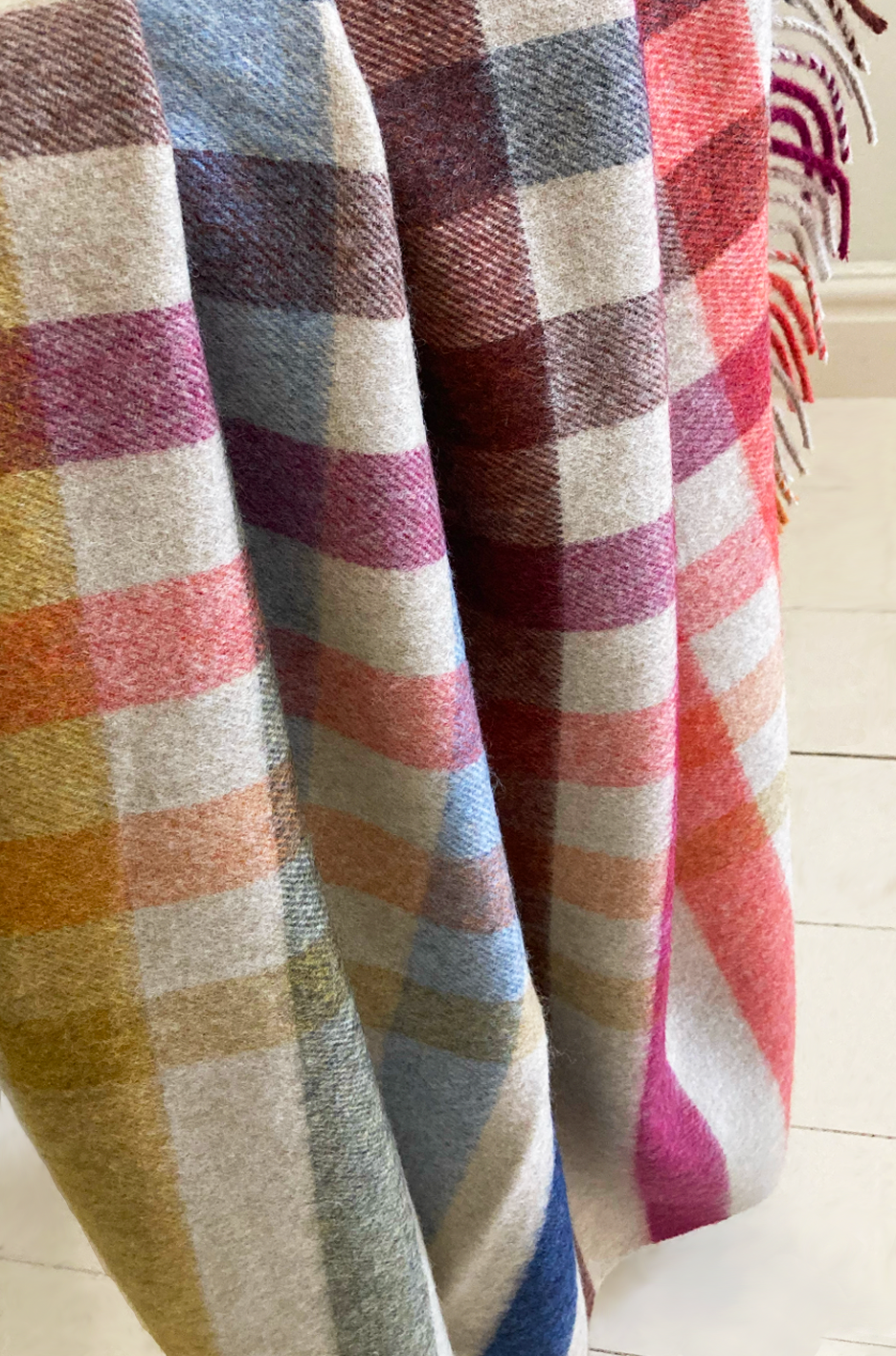 Rainbow Merino Blanket